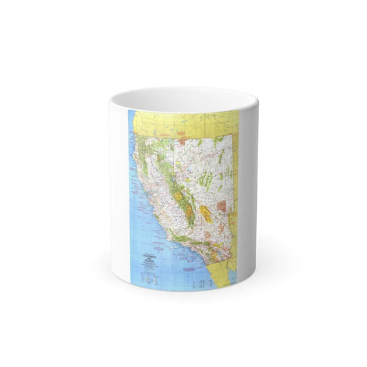 USA - California and Nevada 1 (1974) (Map) Color Changing Mug 11oz-Go Mug Yourself