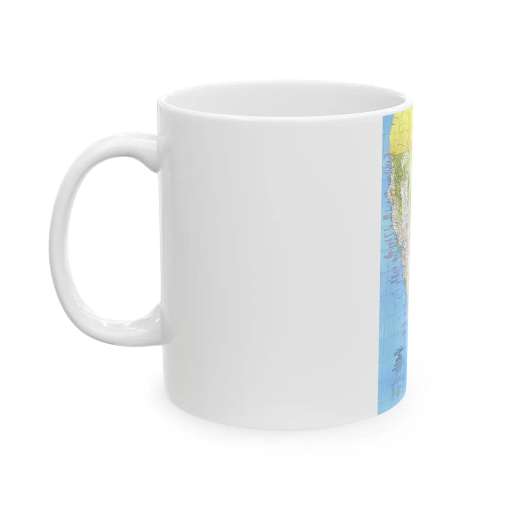 USA - California and Nevada 1 (1974) (Map) White Coffee Mug-Go Mug Yourself