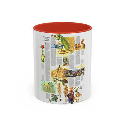 USA - California and Nevada 2 (1974) (Map) Accent Coffee Mug 11oz Red - Go Mug Yourself