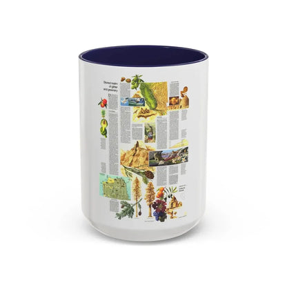 USA - California and Nevada 2 (1974) (Map) Accent Coffee Mug 15oz Navy - Go Mug Yourself