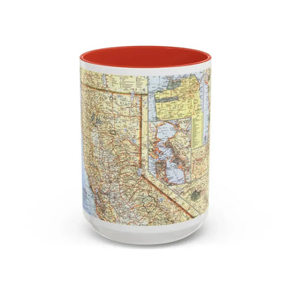 USA - California, Northern (1966) (Map) Accent Coffee Mug 11oz Light Blue - Go Mug Yourself