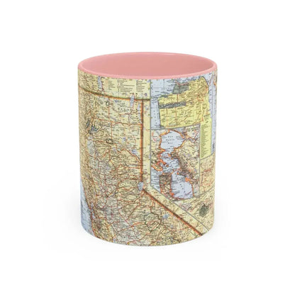 USA - California, Northern (1966) (Map) Accent Coffee Mug 11oz Pink - Go Mug Yourself