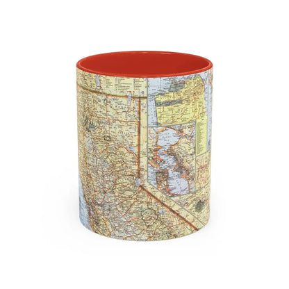USA - California, Northern (1966) (Map) Accent Coffee Mug 11oz Red - Go Mug Yourself