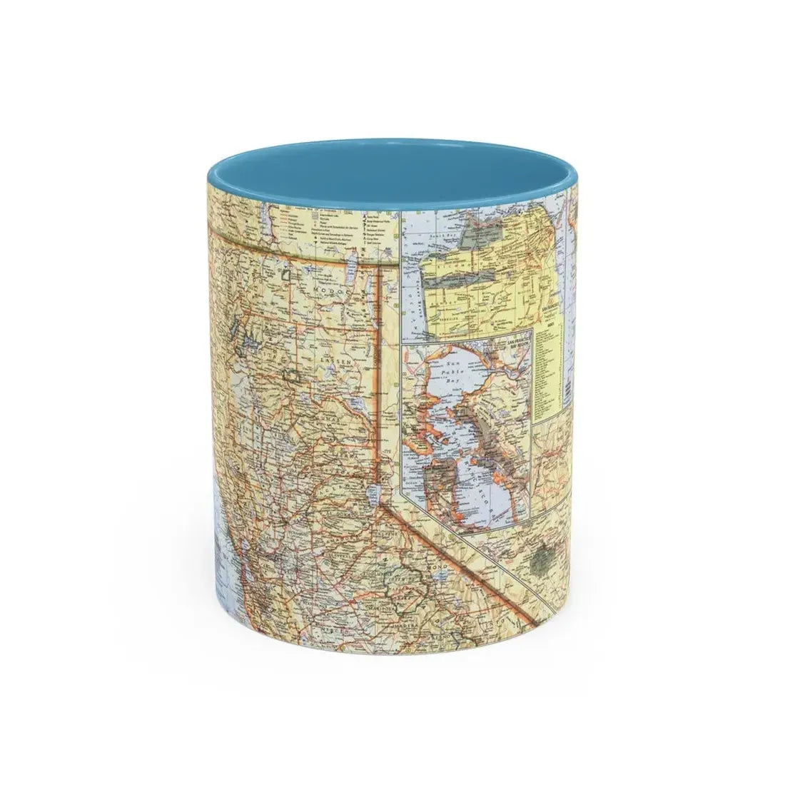 USA - California, Northern (1966) (Map) Accent Coffee Mug - Go Mug Yourself