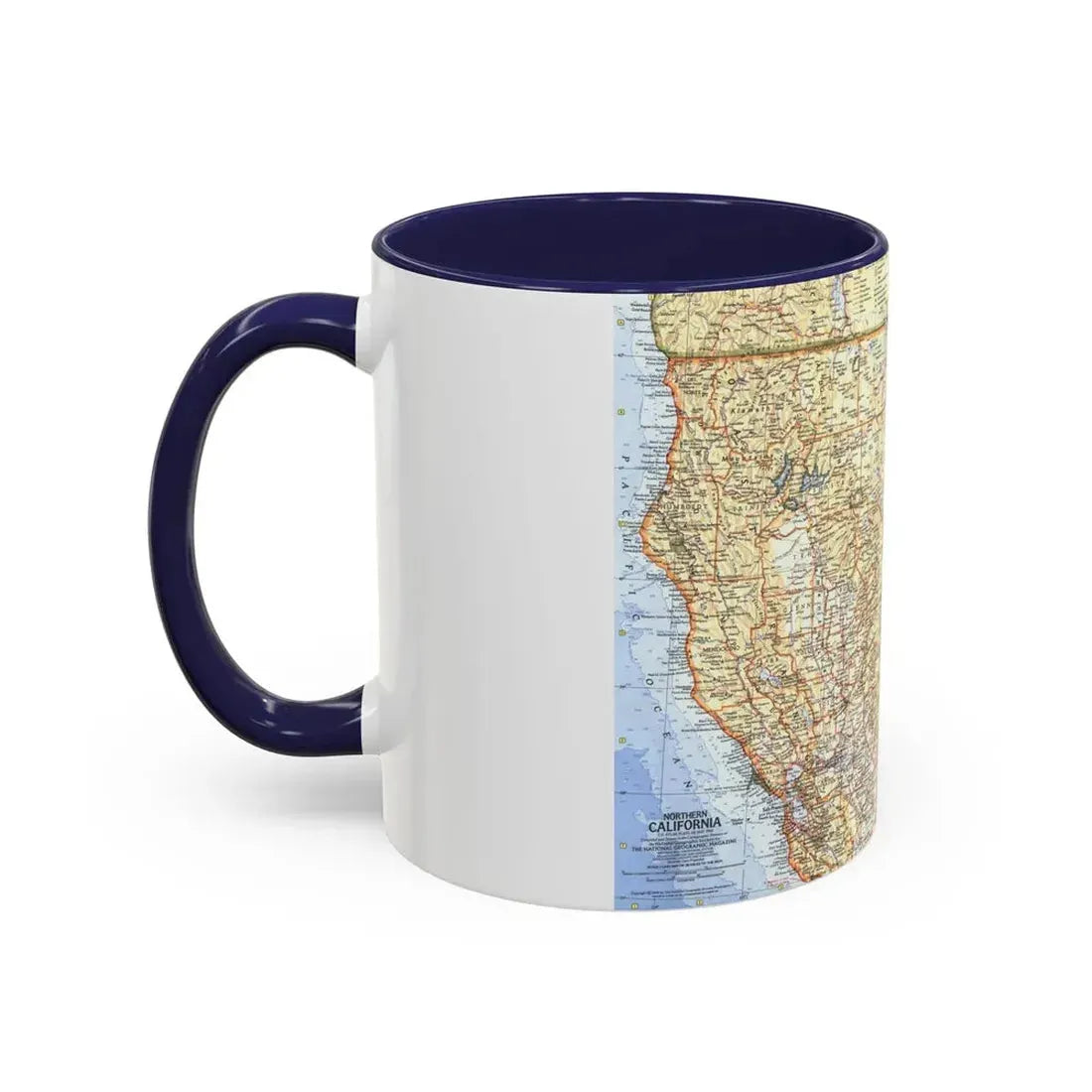 USA - California, Northern (1966) (Map) Accent Coffee Mug - Go Mug Yourself