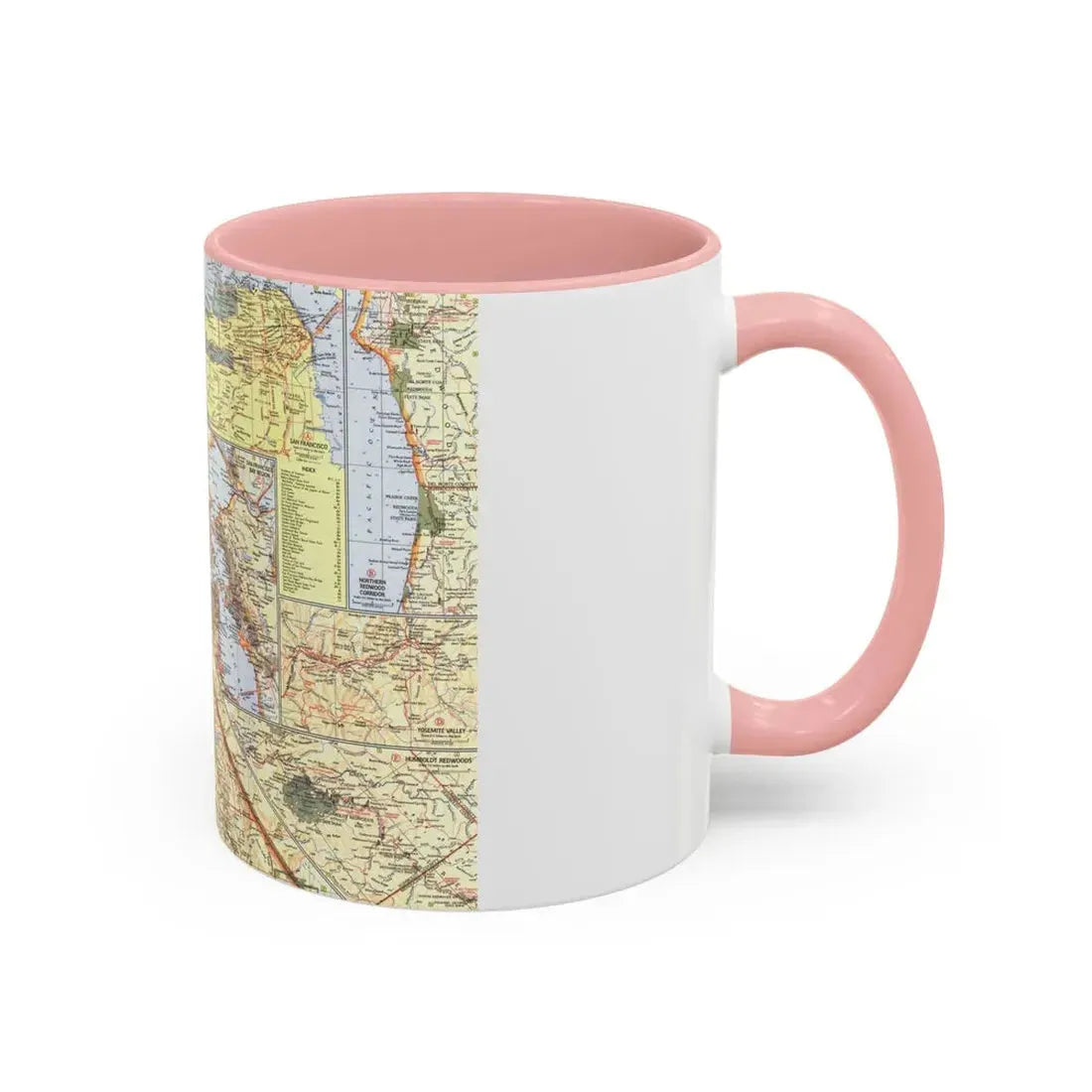 USA - California, Northern (1966) (Map) Accent Coffee Mug - Go Mug Yourself