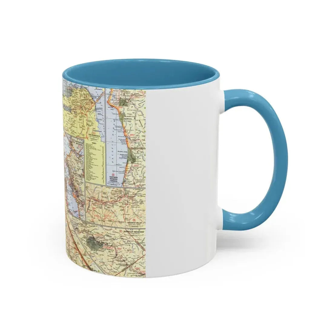 USA - California, Northern (1966) (Map) Accent Coffee Mug - Go Mug Yourself