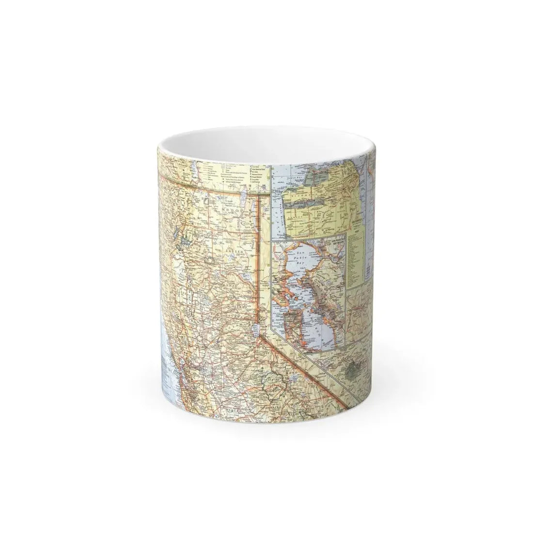 USA - California, Northern (1966) (Map) Color Changing Mug 11oz Default Title 11oz - Go Mug Yourself