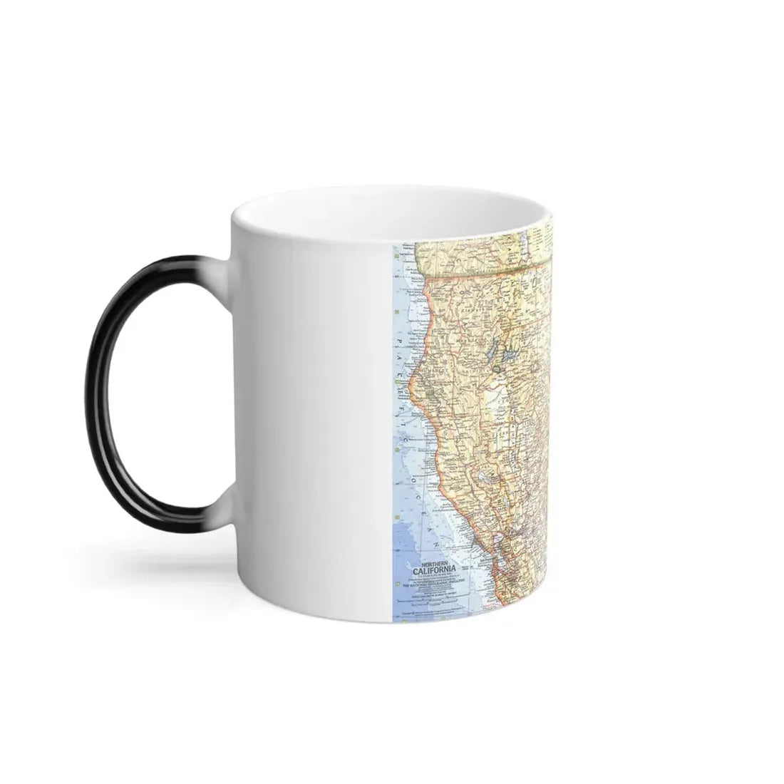 USA - California, Northern (1966) (Map) Color Changing Mug 11oz - Go Mug Yourself