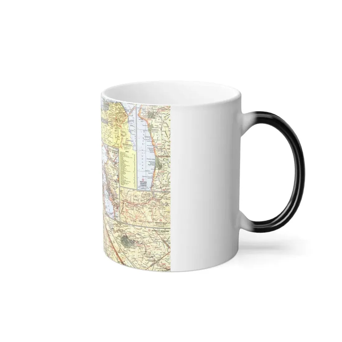 USA - California, Northern (1966) (Map) Color Changing Mug 11oz - Go Mug Yourself