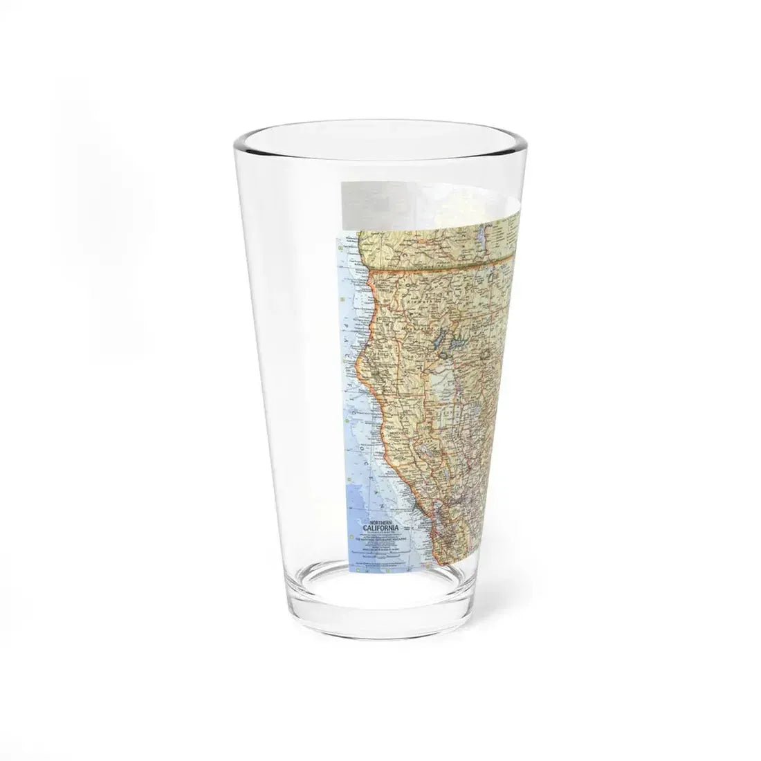 USA - California, Northern (1966) (Map) Pint Glass 16oz - Go Mug Yourself