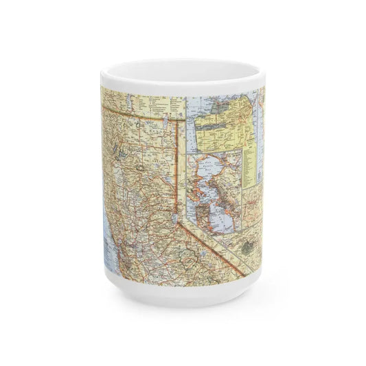 USA - California, Northern (1966) (Map) White Coffee Mug 15oz - Go Mug Yourself