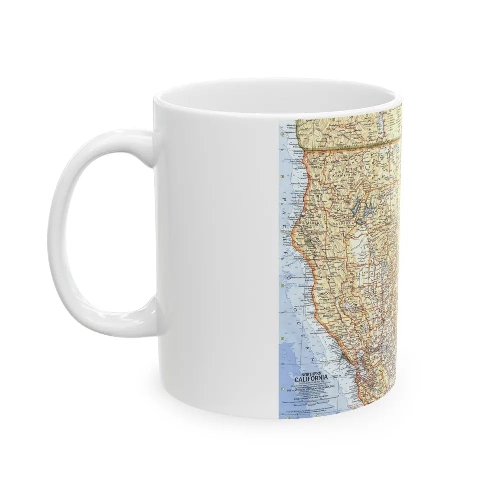 USA - California, Northern (1966) (Map) White Coffee Mug-Go Mug Yourself