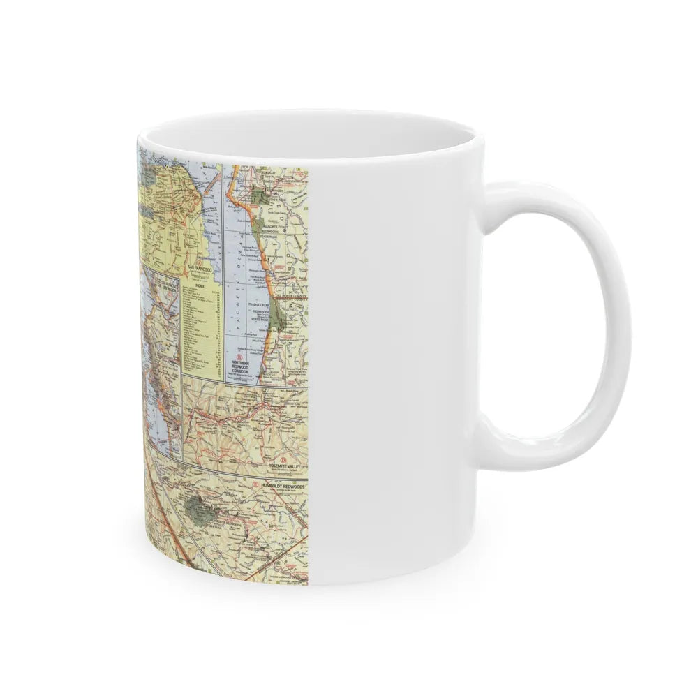 USA - California, Northern (1966) (Map) White Coffee Mug-Go Mug Yourself