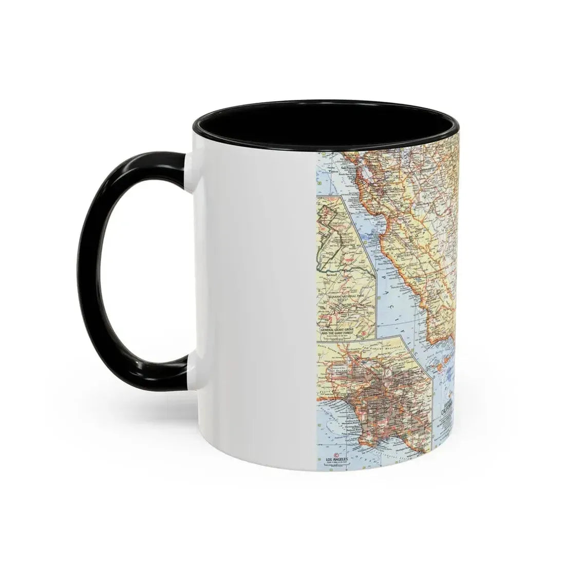 USA - California, Southern (1966) (Map) Accent Coffee Mug - Go Mug Yourself