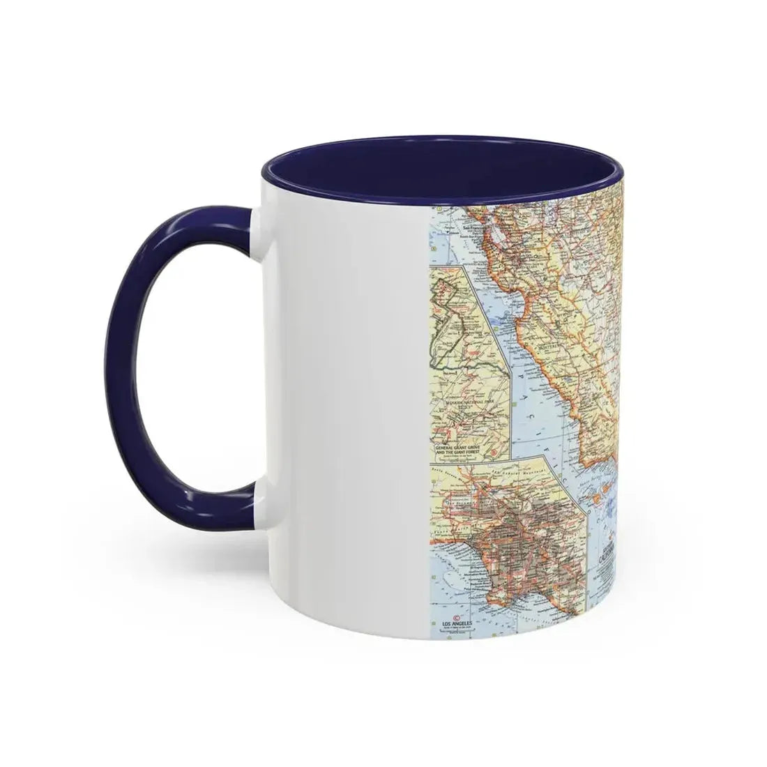 USA - California, Southern (1966) (Map) Accent Coffee Mug - Go Mug Yourself