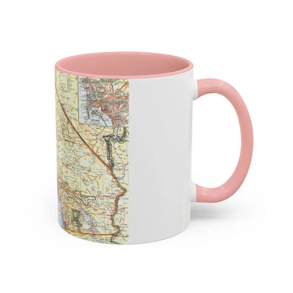 USA - California, Southern (1966) (Map) Accent Coffee Mug - Go Mug Yourself