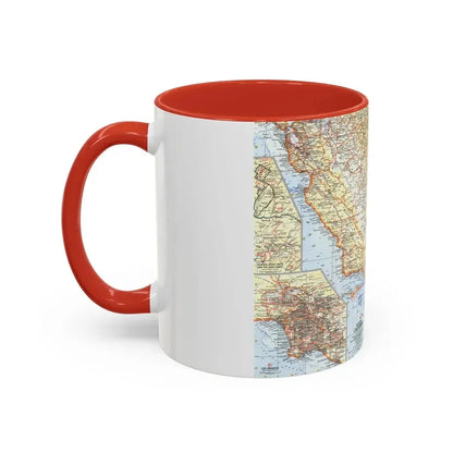 USA - California, Southern (1966) (Map) Accent Coffee Mug - Go Mug Yourself