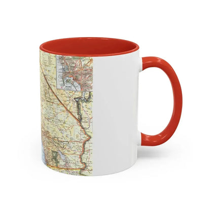 USA - California, Southern (1966) (Map) Accent Coffee Mug - Go Mug Yourself