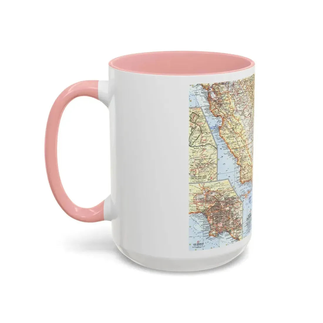 USA - California, Southern (1966) (Map) Accent Coffee Mug - Go Mug Yourself