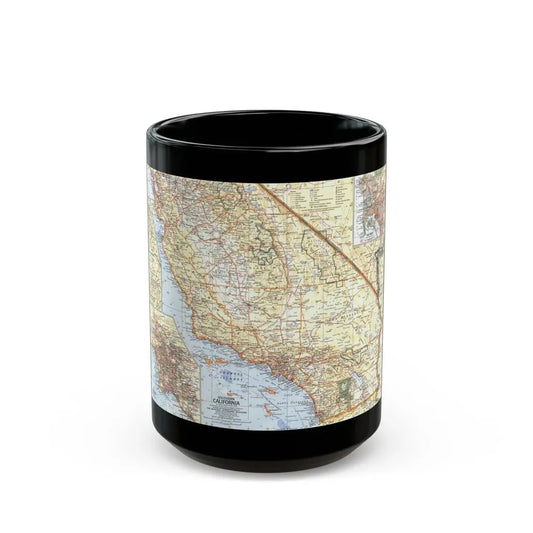 USA - California, Southern (1966) (Map) Black Coffee Mug 15oz - Go Mug Yourself