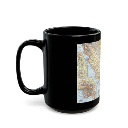 USA - California, Southern (1966) (Map) Black Coffee Mug - Go Mug Yourself
