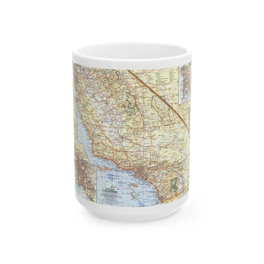 USA - California, Southern (1966) (Map) White Coffee Mug 15oz - Go Mug Yourself