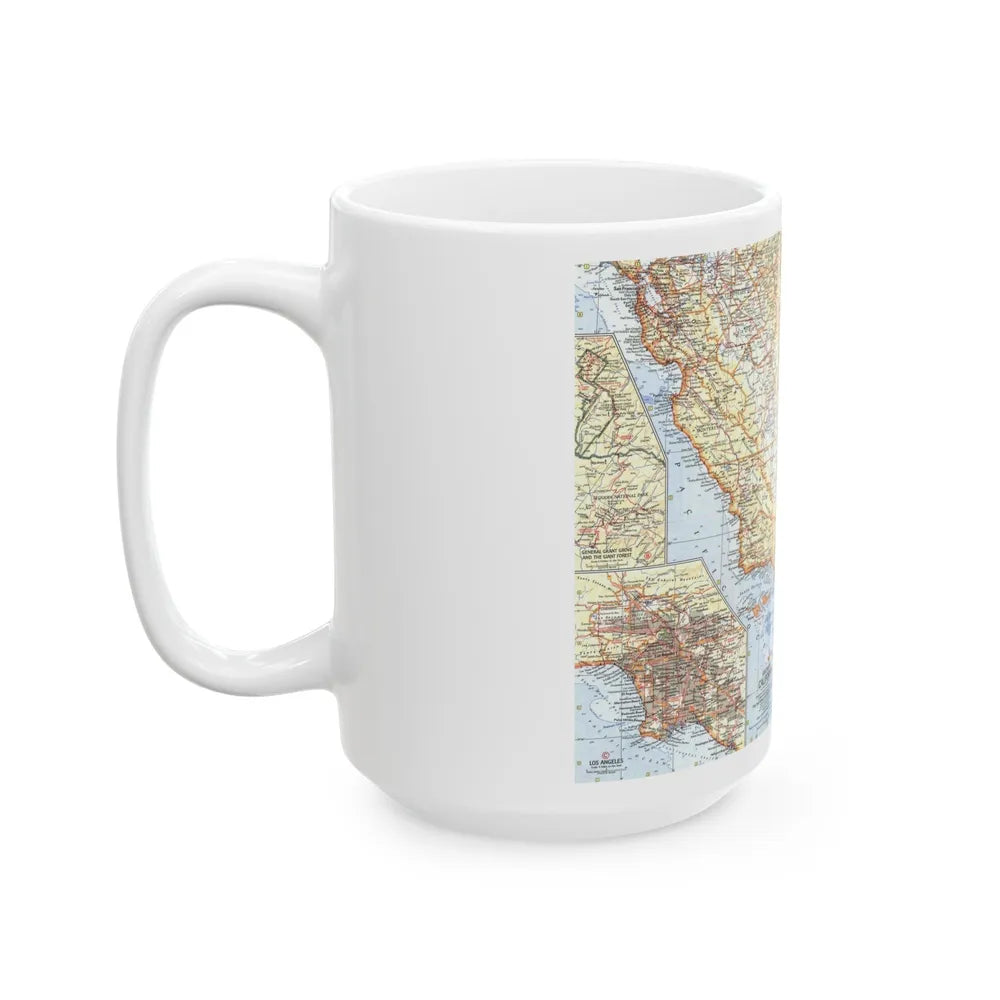 USA - California, Southern (1966) (Map) White Coffee Mug-Go Mug Yourself