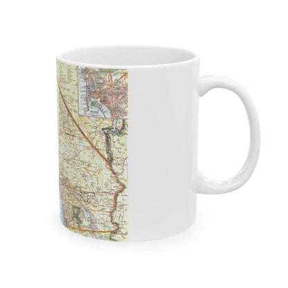 USA - California, Southern (1966) (Map) White Coffee Mug-Go Mug Yourself