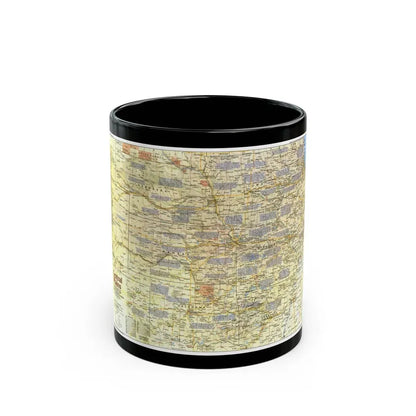 USA - Central Plains 1 (1985) (Map) Black Coffee Mug 11oz - Go Mug Yourself