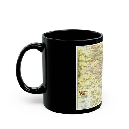 USA - Central Plains 1 (1985) (Map) Black Coffee Mug - Go Mug Yourself