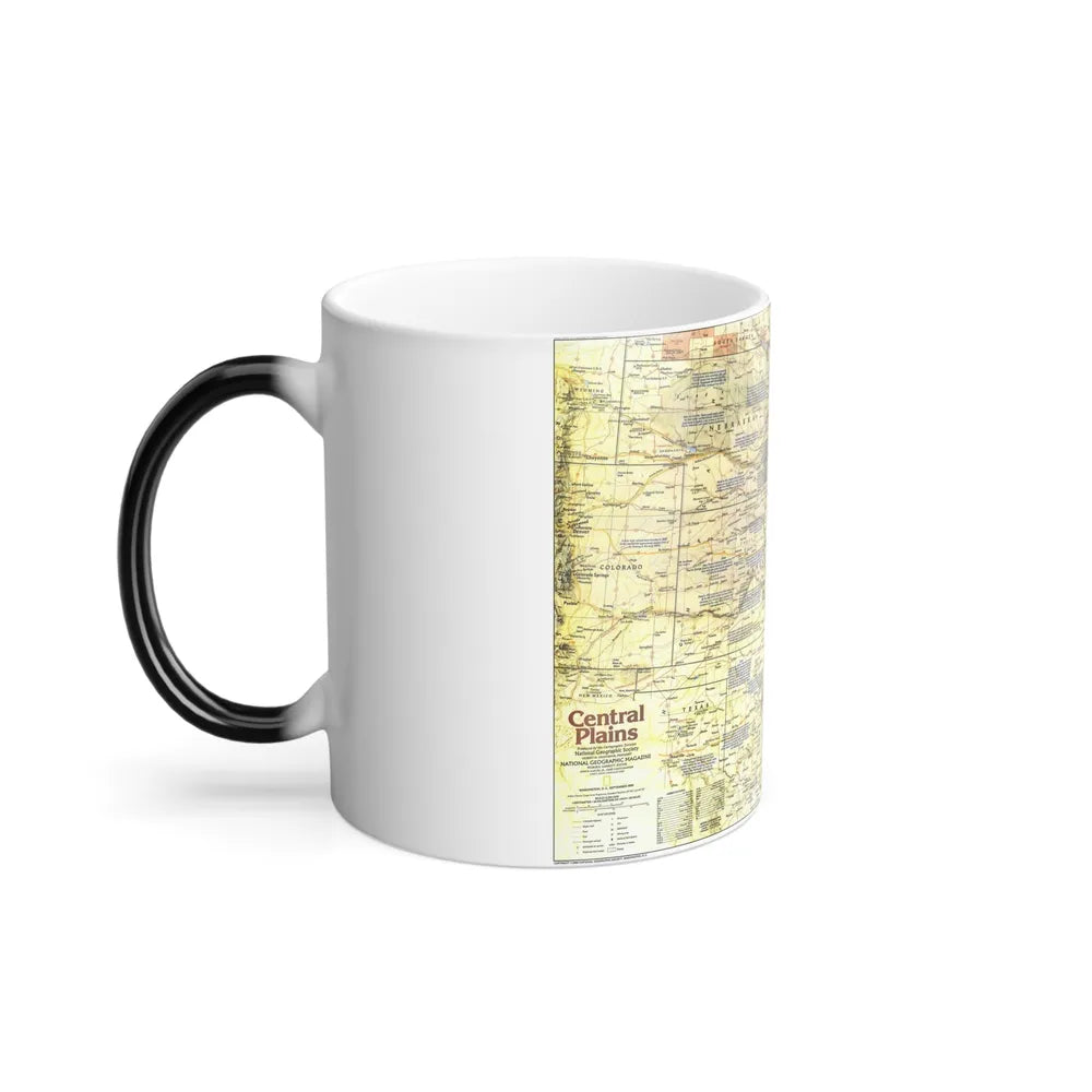 USA - Central Plains 1 (1985) (Map) Color Changing Mug 11oz-Go Mug Yourself