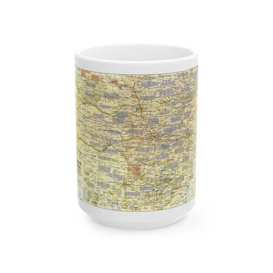 USA - Central Plains 1 (1985) (Map) White Coffee Mug-15oz-Go Mug Yourself