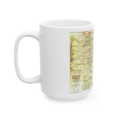 USA - Central Plains 1 (1985) (Map) White Coffee Mug - Go Mug Yourself