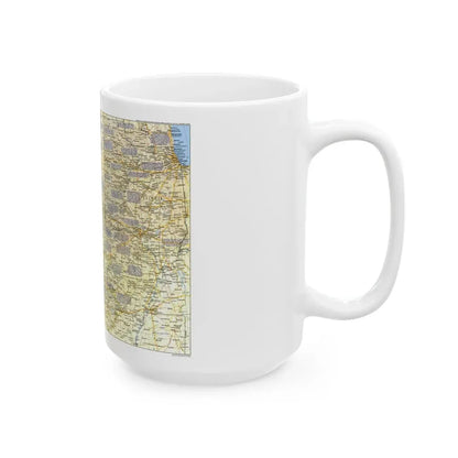 USA - Central Plains 1 (1985) (Map) White Coffee Mug - Go Mug Yourself