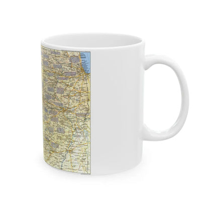 USA - Central Plains 1 (1985) (Map) White Coffee Mug-Go Mug Yourself