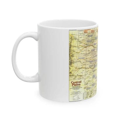USA - Central Plains 1 (1985) (Map) White Coffee Mug - Go Mug Yourself