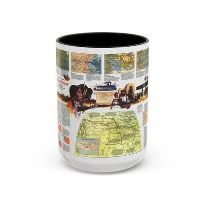 USA - Central Plains 2 (1985) (Map) Accent Coffee Mug 15oz Black - Go Mug Yourself