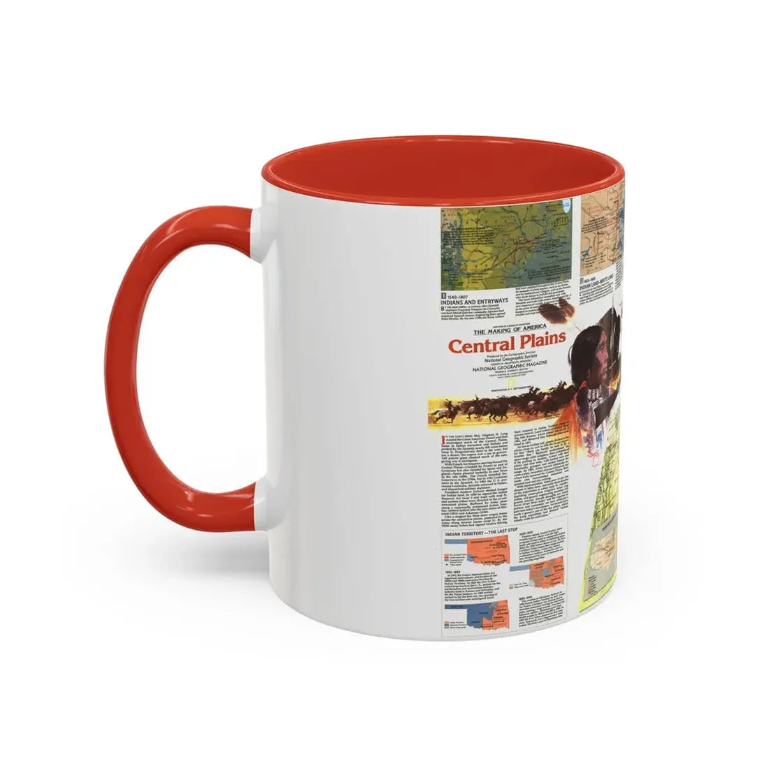 USA - Central Plains 2 (1985) (Map) Accent Coffee Mug - Go Mug Yourself