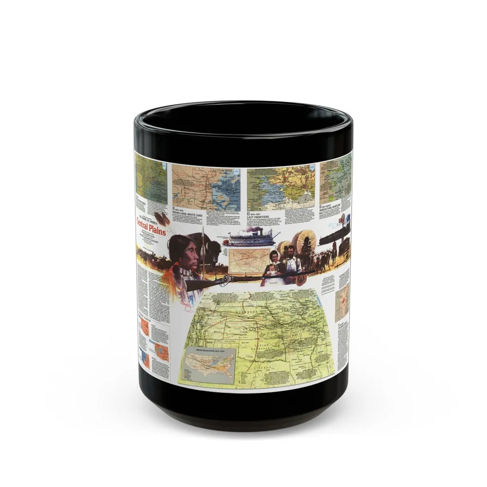 USA - Central Plains 2 (1985) (Map) Black Coffee Mug-15oz-Go Mug Yourself