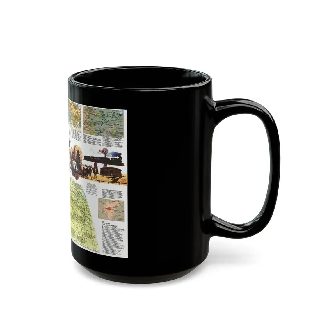 USA - Central Plains 2 (1985) (Map) Black Coffee Mug - Go Mug Yourself