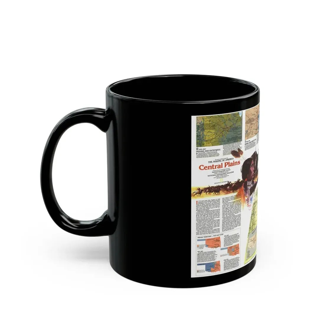USA - Central Plains 2 (1985) (Map) Black Coffee Mug - Go Mug Yourself