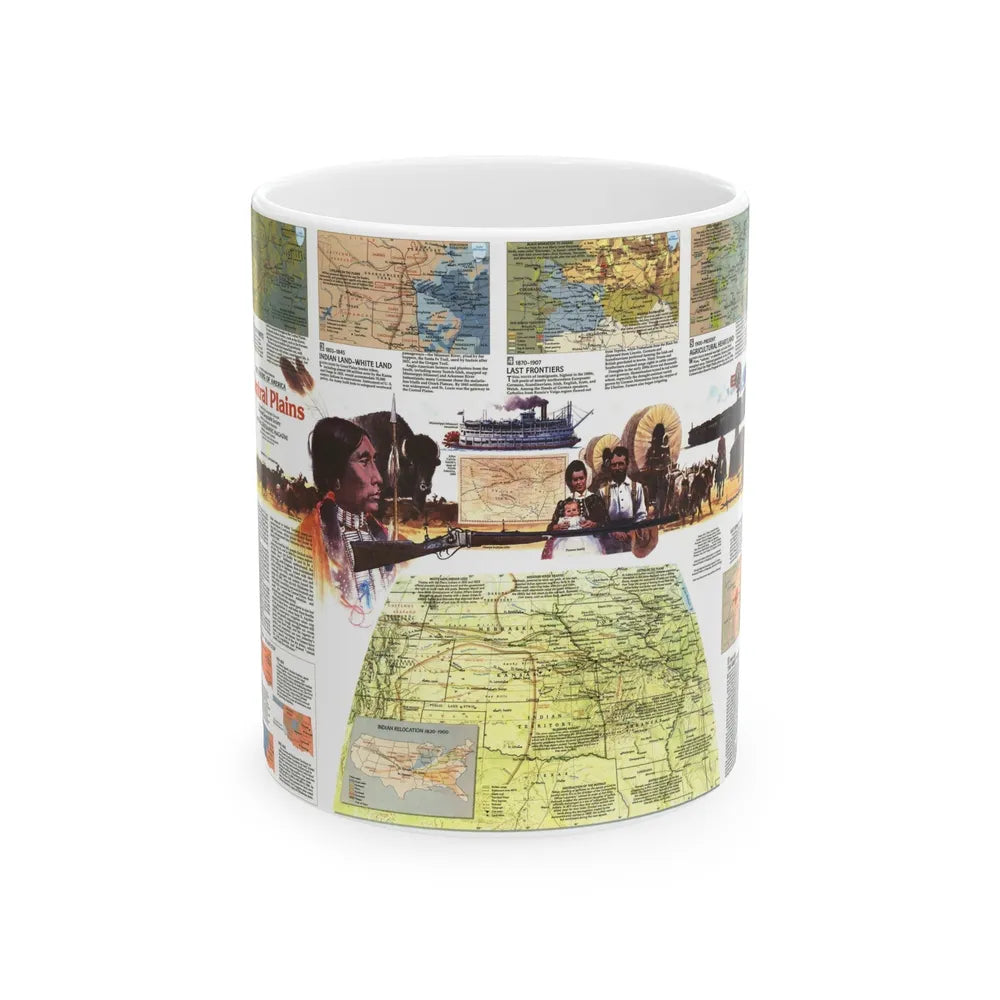 USA - Central Plains 2 (1985) (Map) White Coffee Mug-11oz-Go Mug Yourself