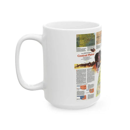 USA - Central Plains 2 (1985) (Map) White Coffee Mug - Go Mug Yourself