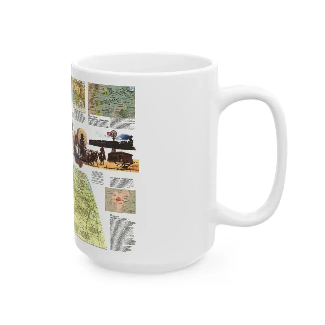 USA - Central Plains 2 (1985) (Map) White Coffee Mug - Go Mug Yourself