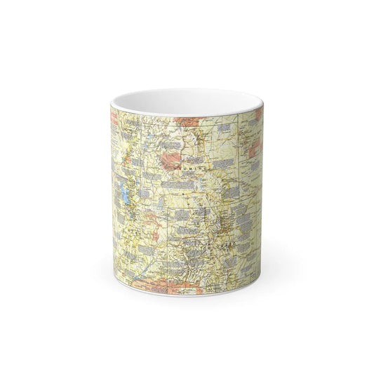 USA - Central Rockies 1 (1984) (Map) Color Changing Mug 11oz-11oz-Go Mug Yourself