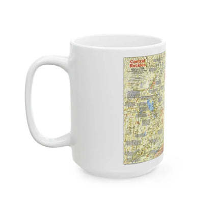 USA - Central Rockies 1 (1984) (Map) White Coffee Mug - Go Mug Yourself