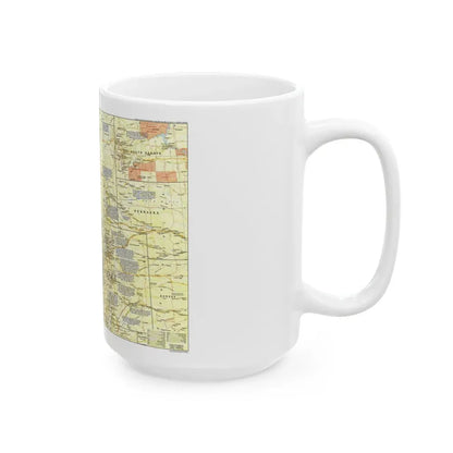 USA - Central Rockies 1 (1984) (Map) White Coffee Mug - Go Mug Yourself