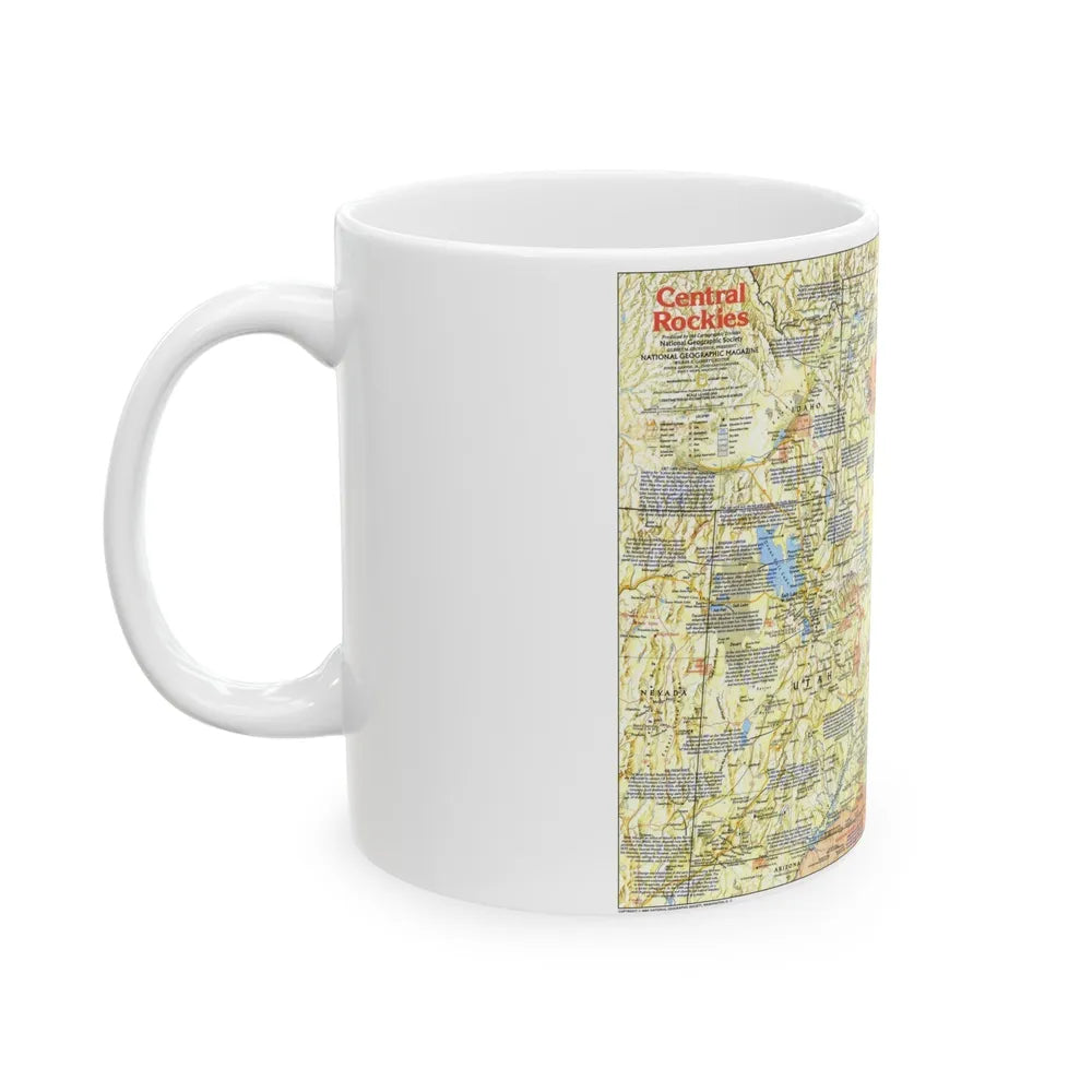 USA - Central Rockies 1 (1984) (Map) White Coffee Mug-Go Mug Yourself