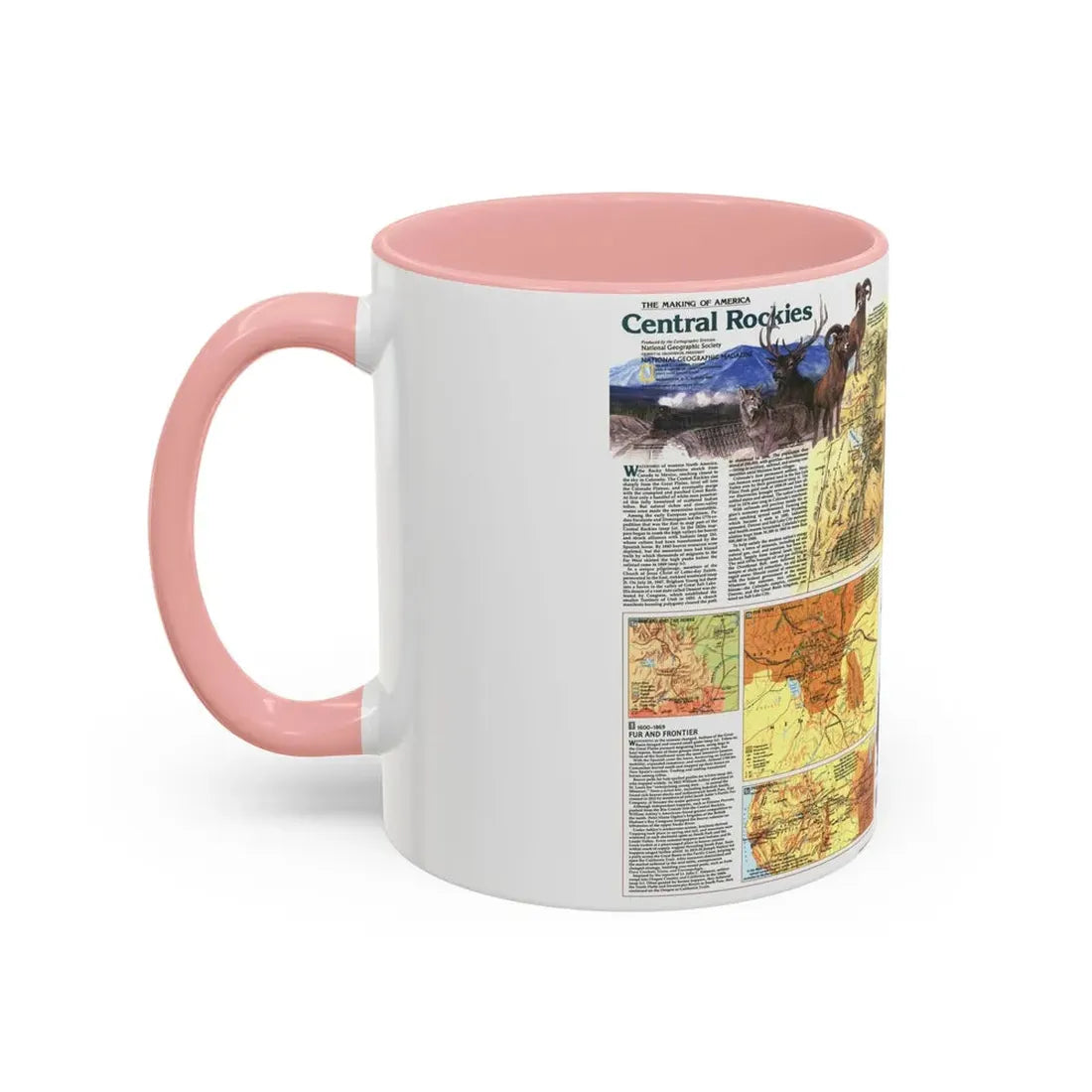 USA - Central Rockies 2 (1984) (Map) Accent Coffee Mug - Go Mug Yourself